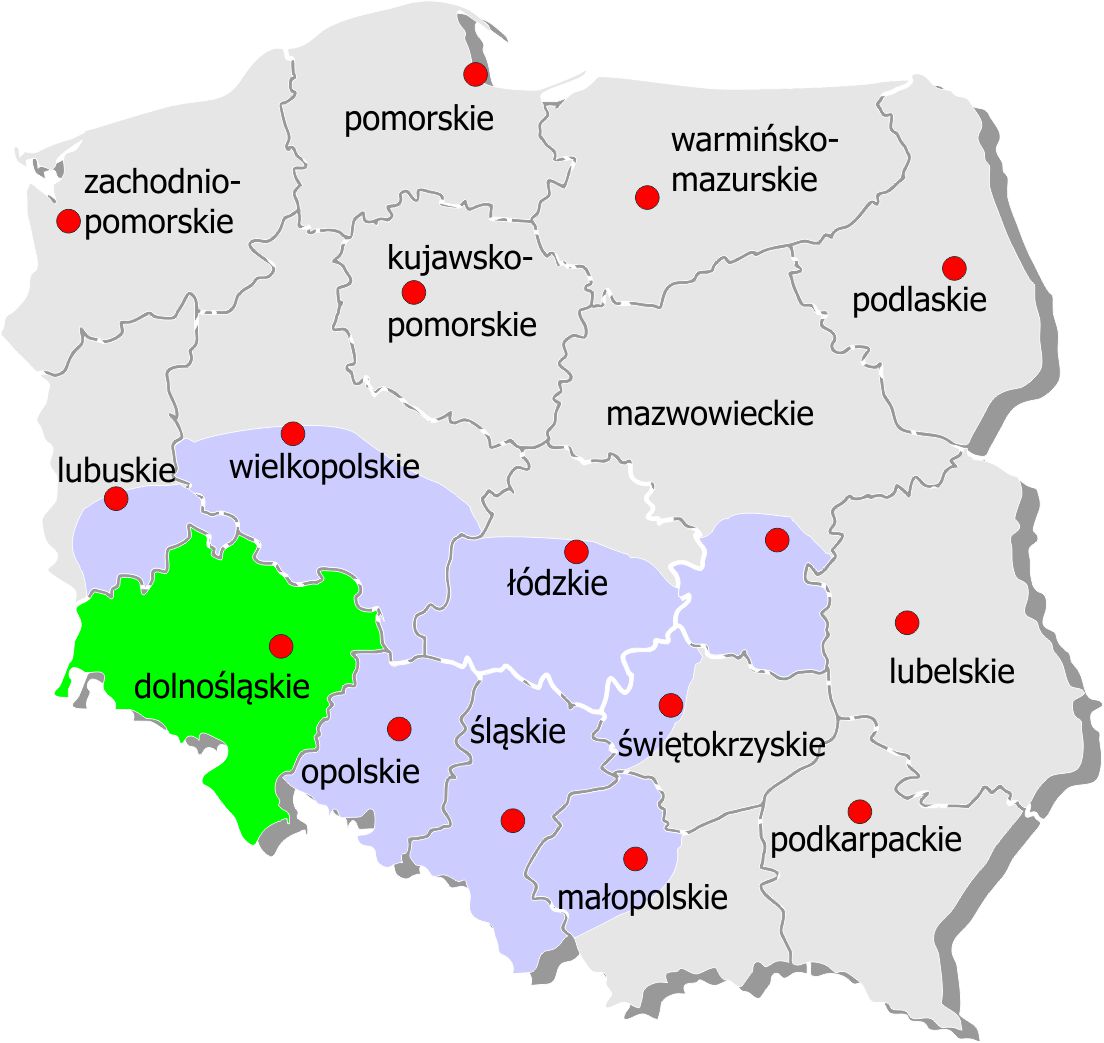mapa dolnoslaskie