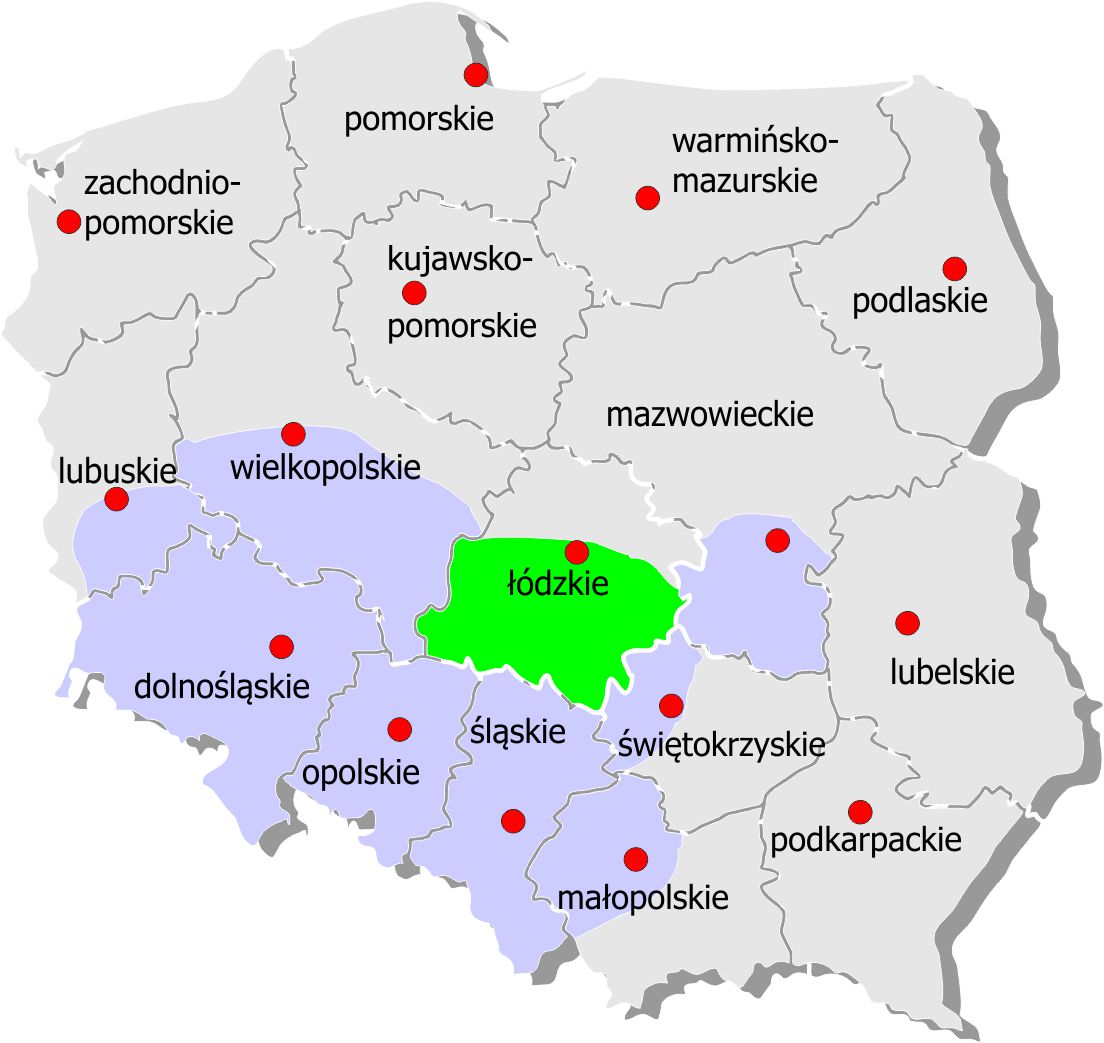 mapa lodzkie