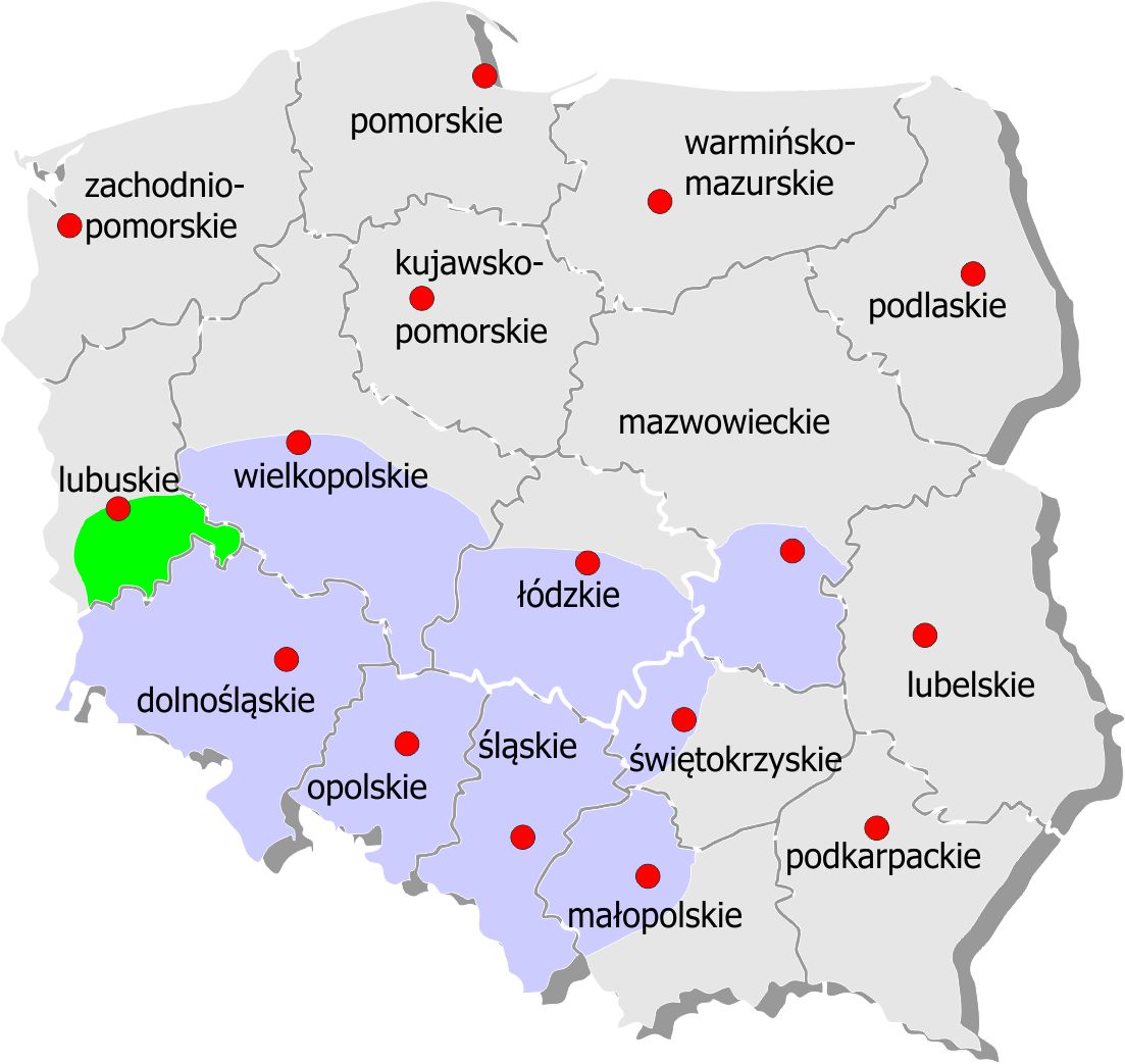 mapa lubuskie