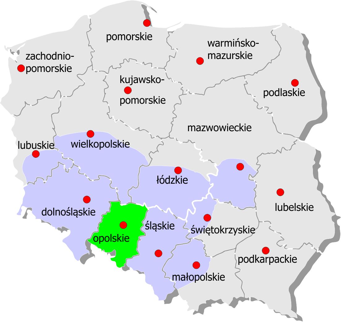 mapa opolskie