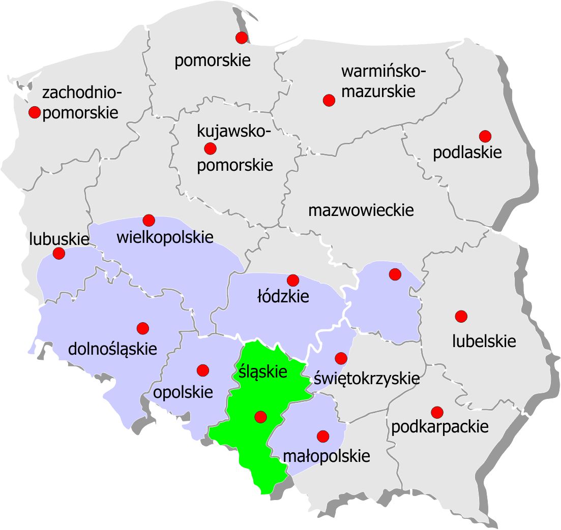mapa slaskie