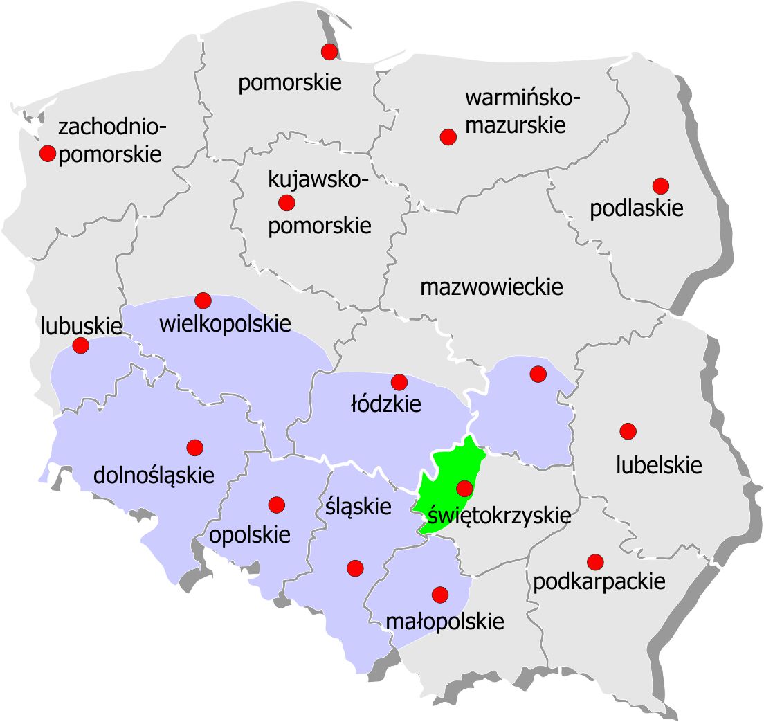 mapy swietokrzyskie